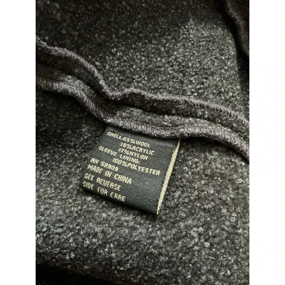 Robert Comstock Vertical Wool Blend Jacket Full‎ Zip Black/Dk Gray M Men Blanket
